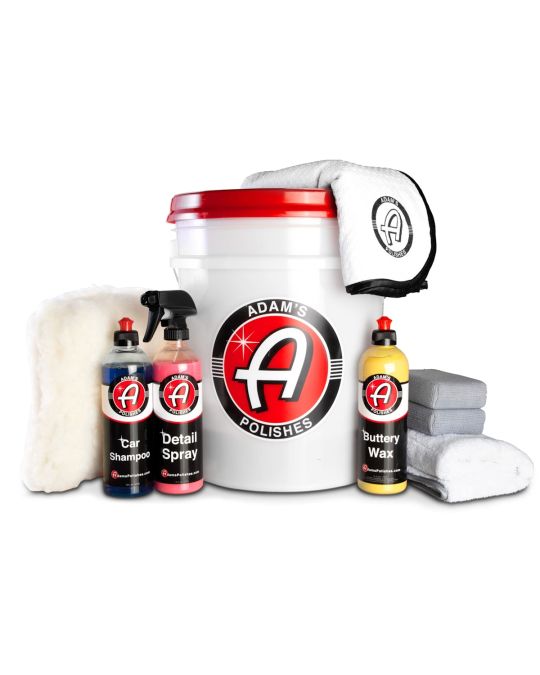 Chevrolet Car Wash And Wax Kit By Adam's Polishes With Shampoo / Wax / Detail Spray / 5 Gallon Bucket / Towels / Wash Pad / Applicators