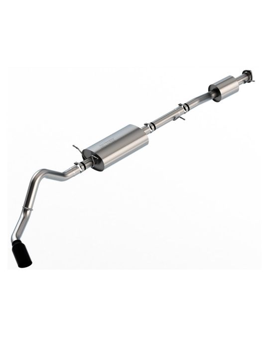 Chevrolet Cat-Back Exhaust Upgrade System With Single Black Chrome Tip For LWB Models By Borla