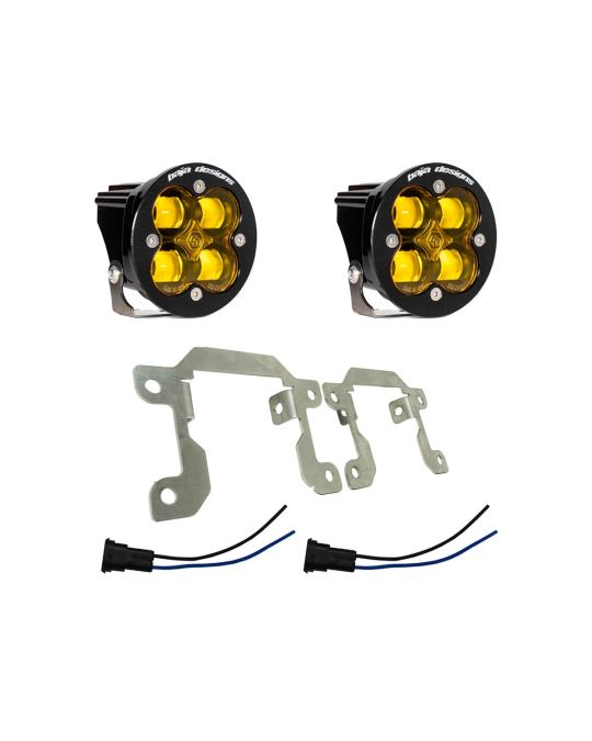 Mopar Big Horn Squadron Pocket Fog Lights Kit Of Two Lamps With Amber Lens SAE Compliant For On Road / Off Road Use By Baja Designs