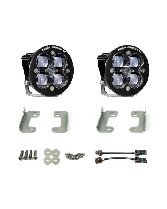 Mopar Squadron-R SAE Fog Pocket Lights On Road Off Road Kit Of Two With White Lens For OE Sahara Bumper By Baja Designs