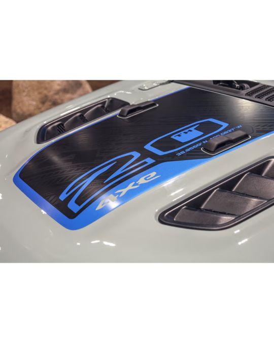Mopar Rubicon 20th Anniversary 4xe Hood Top Decal Black With Blue Surround