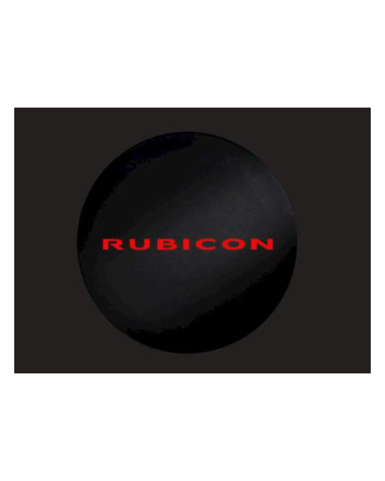 Mopar Spare Tire Cover Denim Red Rubicon Logo