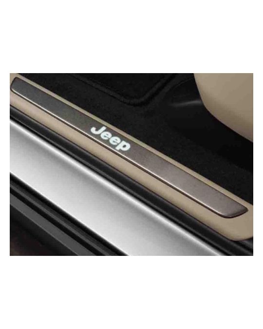 Mopar Door Sill Guards Illuminated Jeep Logo