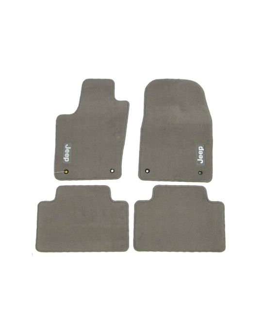 Mopar Carpet Mats Medium Graystone W/ Jeep Logo