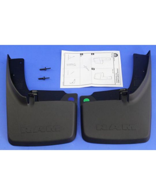 Mopar Splash Guards Rear Molded Black W/ Fender Flares