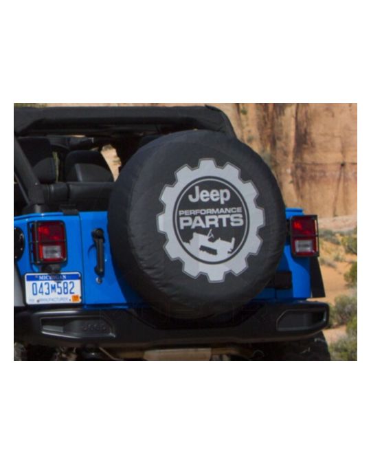 Mopar Spare Tire Cover Denim Black Performance Parts Logo