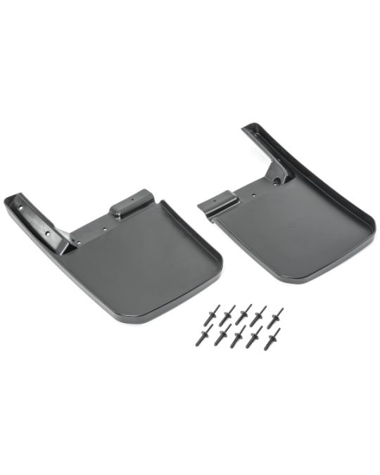 Mopar Sahara And Sport Splash Guards Front Pair Black No Logo