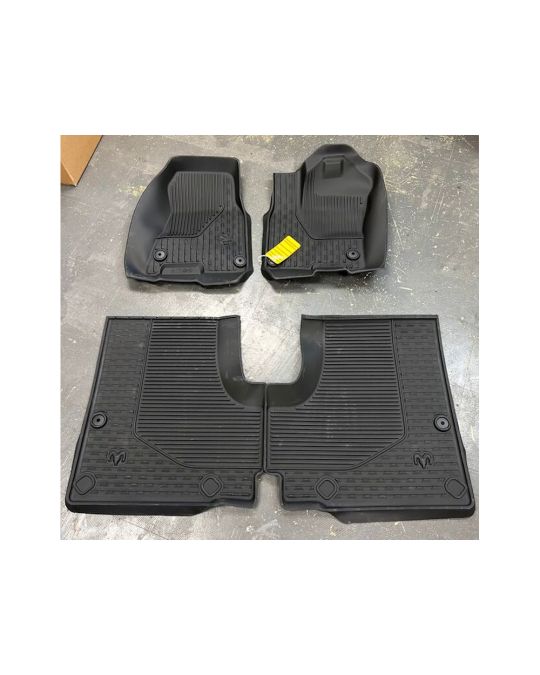 Mopar All Weather Floor Mats Black Color For Front And Rear Crew Cab Non-Rebel