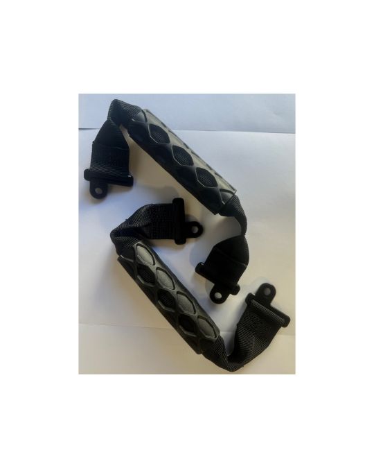 Mopar Front Grab Handles Set Of Two Black With Jeep Grille Logo