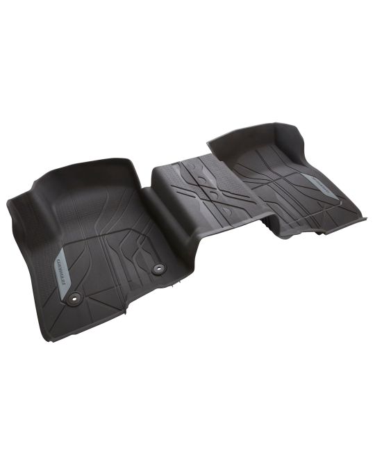 Chevrolet Premium All Weather Floor Liners Very Dark Atmosphere With Chevrolet Script For Regular Cab First Row Interlocking