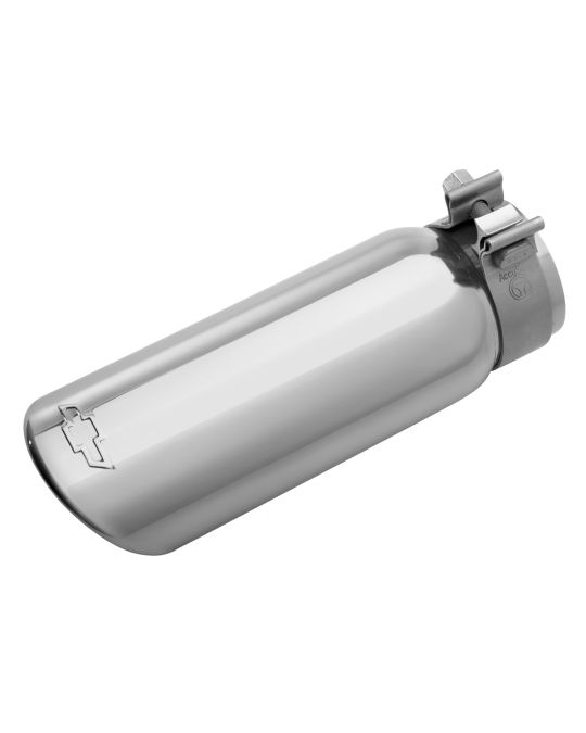 Chevrolet 2.7L Polished Stainless Steel Single Outlet 3 Inch Chrome Exhaust Tip With Bowtie Logo