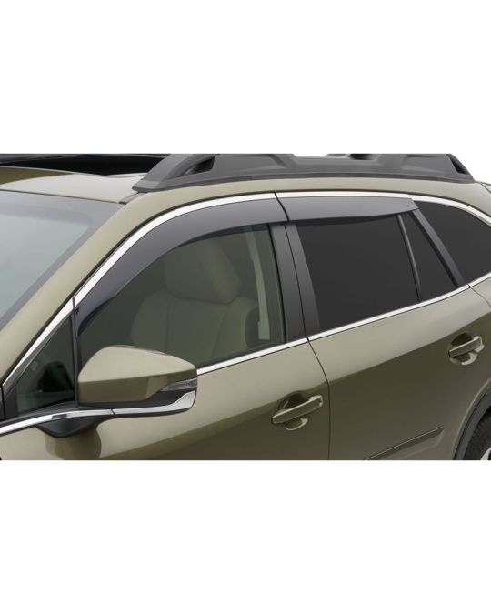 Subaru Tinted Side Window Deflectors Kit Of Four With Chrome Trim