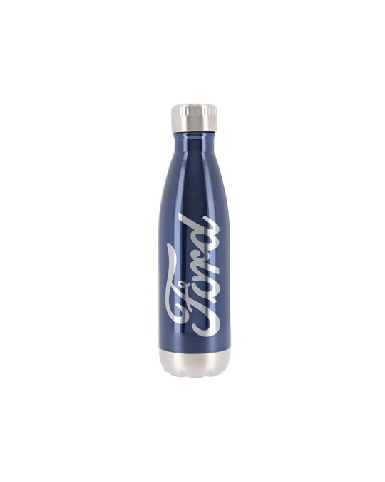 Ford Stainless Steel 17 Ounce Water Bottle Blue With Ford Script Logo