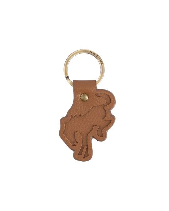 Ford Bucking Bronco Leather Keychain