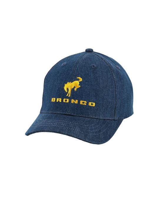 Ford Bronco Youth Hat Denim Blue With Yellow Logo