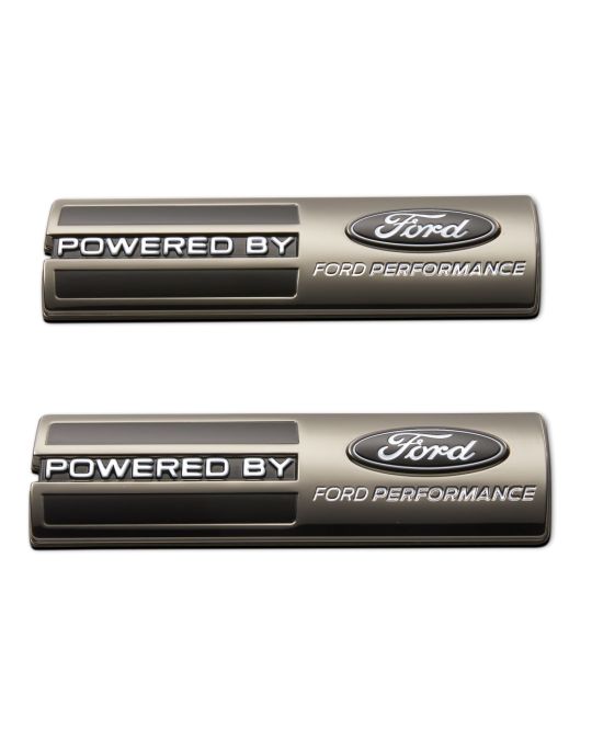 Ford Performance Black Chrome Powered By Ford Performance Classic Fender Badges With White Accents Kit Of Two