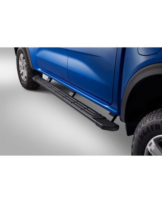 Ford Black Painted Rectangular 5 Inch Step Bars For Supercrew