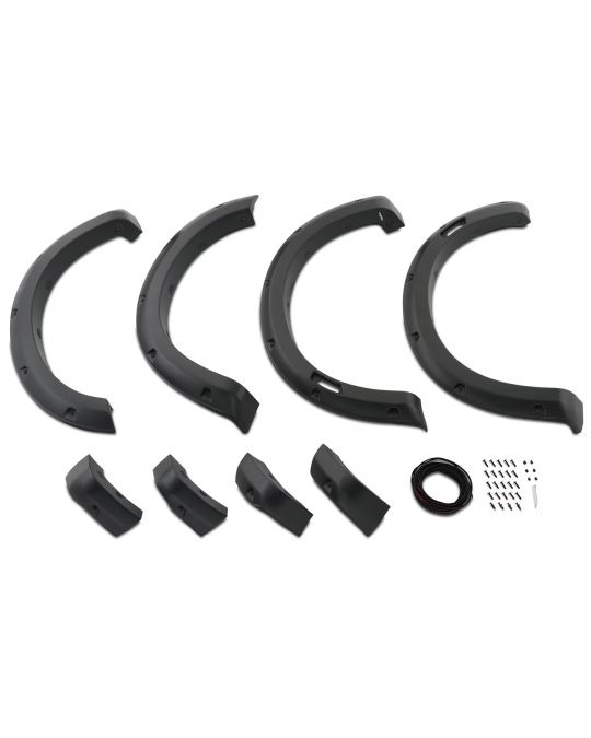 Ford Bushwacker Fender Flares Kit Of Four Matte Black With Textured Bolt On Look For Crew Cab